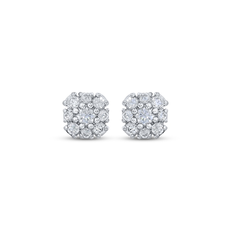 Main Image 2 of Diamond Fashion Stud Earrings 1/5 ct tw 10K White Gold