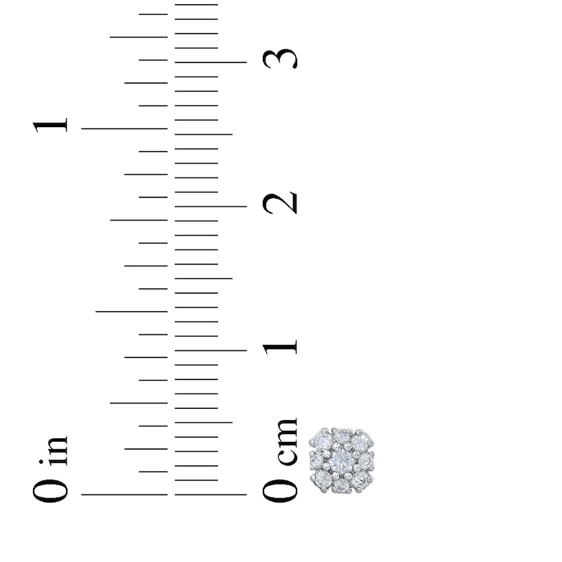 Main Image 5 of Diamond Fashion Stud Earrings 1/5 ct tw 10K White Gold