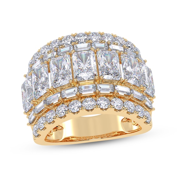 KAY Lab-Grown Diamonds Multi-Shape Wide-Shank Fashion Ring 5 ct tw 14K Yellow Gold
