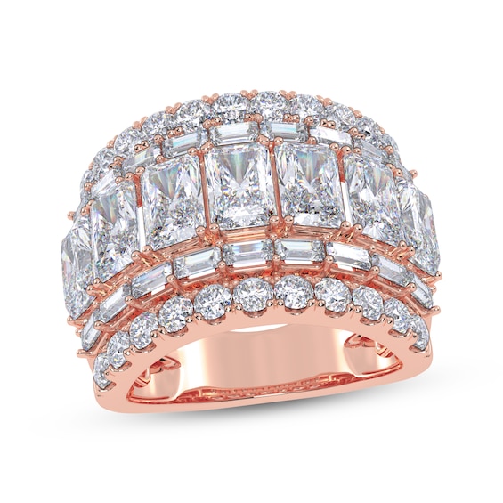 KAY Lab-Grown Diamonds Multi-Shape Wide-Shank Fashion Ring 5 ct tw 14K Rose Gold