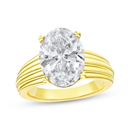 Adore Lab-Grown Diamonds Certified Oval-Cut Solitaire Engagement Ring 4 ct tw 14K Yellow Gold (F/VS2)