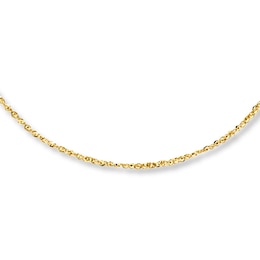 Solid Chain Necklace 14K Yellow Gold 18&quot;