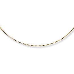 Solid Box Chain Necklace 14K Yellow Gold 20&quot;