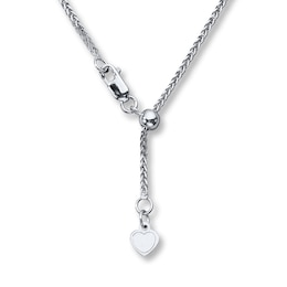 Solid Wheat Chain Necklace 14K White Gold 20&quot;