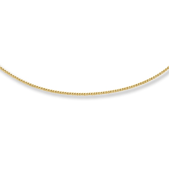 Wheat Chain Necklace Solid 14K Yellow Gold 20"