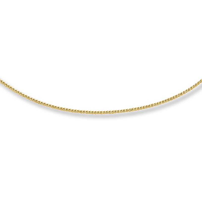 Main Image 1 of Wheat Chain Necklace Solid 14K Yellow Gold 20"