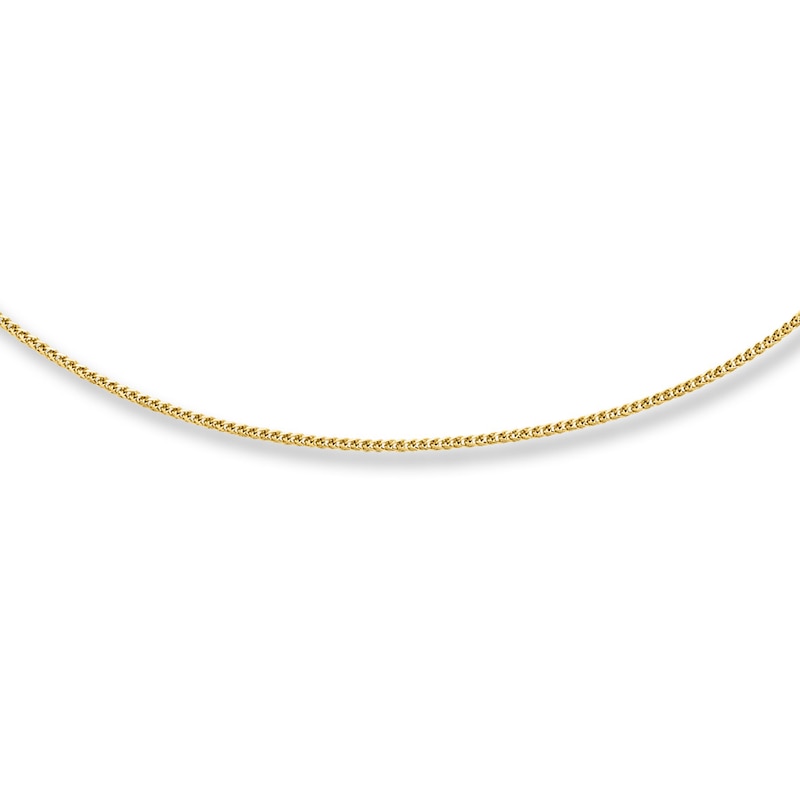 Solid Wheat Chain Necklace 14K Yellow Gold 20"