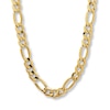 Thumbnail Image 1 of Figaro Link Necklace Hollow 10K Yellow Gold 22"