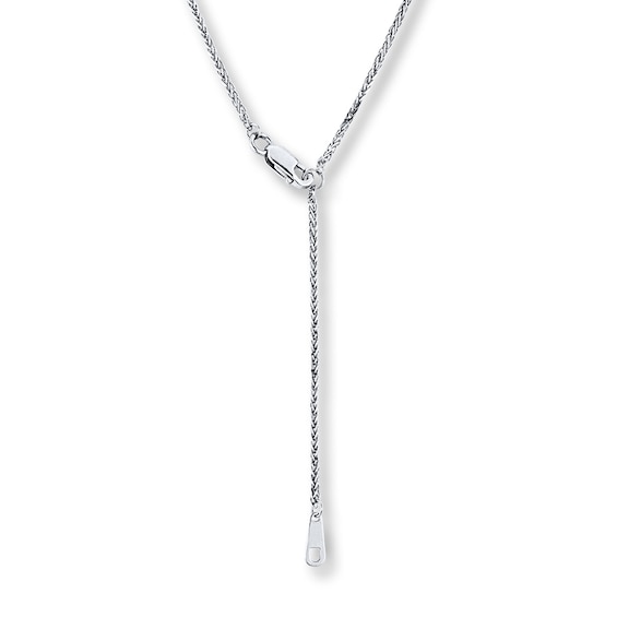 Wheat Chain Necklace Solid 14K White Gold 18"-20"
