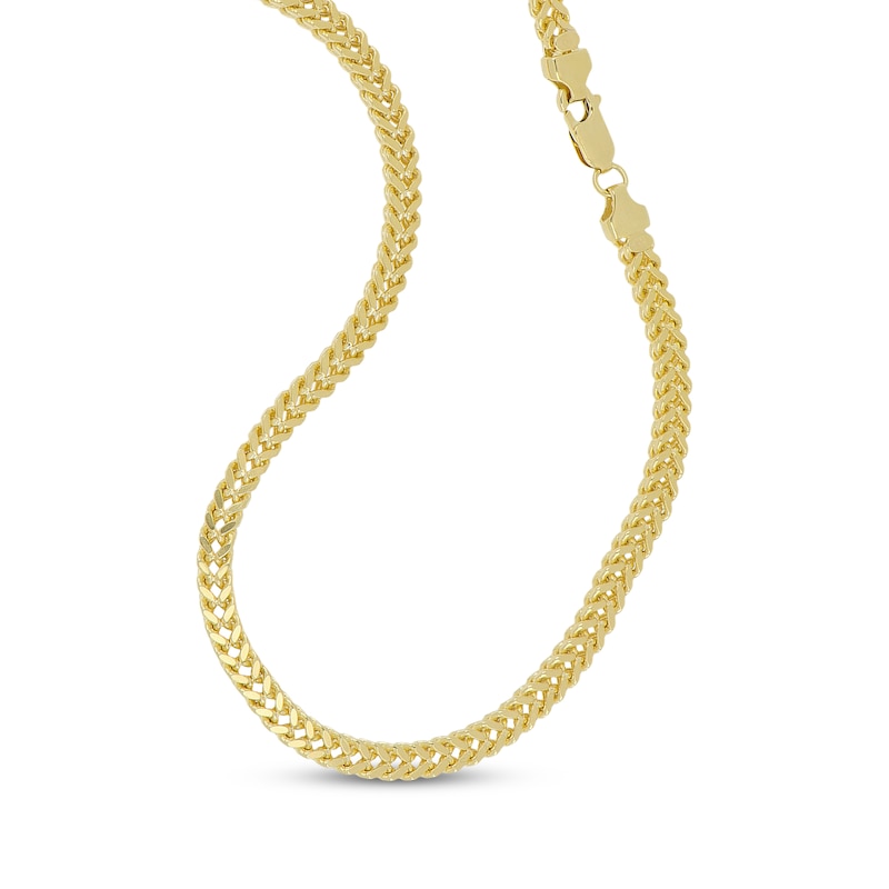 Solid Link Necklace 14K Yellow Gold 24"