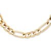 Thumbnail Image 0 of Concave Solid Figaro Link Necklace 10K Yellow Gold 22"