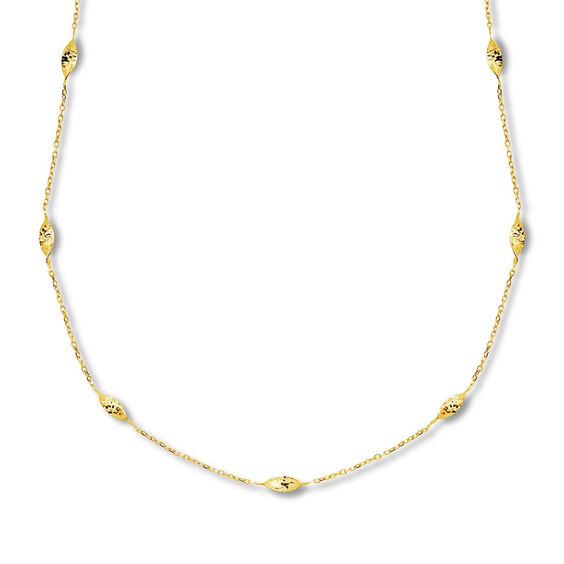 Main Image 1 of Station Necklace 10K Yellow Gold