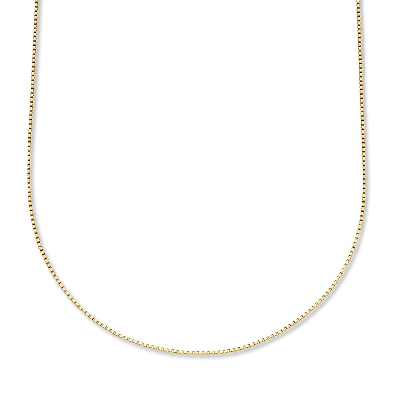Main Image 1 of Venetian Box Chain Necklace Hollow 14K Yellow Gold 22"