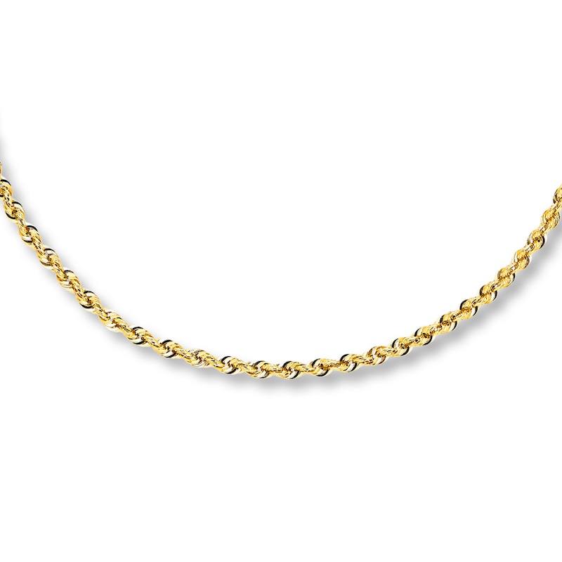 Hollow Rope Chain 14K Yellow Gold 20"