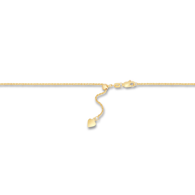 14K Yellow Gold #1 Husband Pendant on an Adjustable 14K Yellow Gold Chain Necklace 
