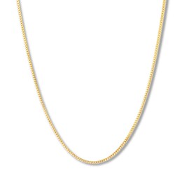 Franco Chain Necklace 14K Yellow Gold 17 or 19 Adjustable