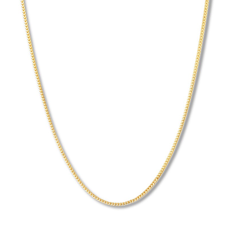 Franco Chain Necklace 14K Yellow Gold 17 or 19 Adjustable