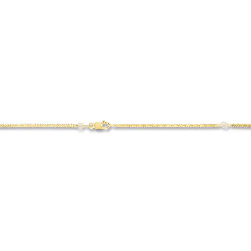 Main Image 3 of Franco Chain Necklace Solid 14K Yellow Gold 17 or 19 Adjustable