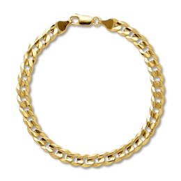 Curb Link Bracelet 10K Yellow Gold 9&quot;