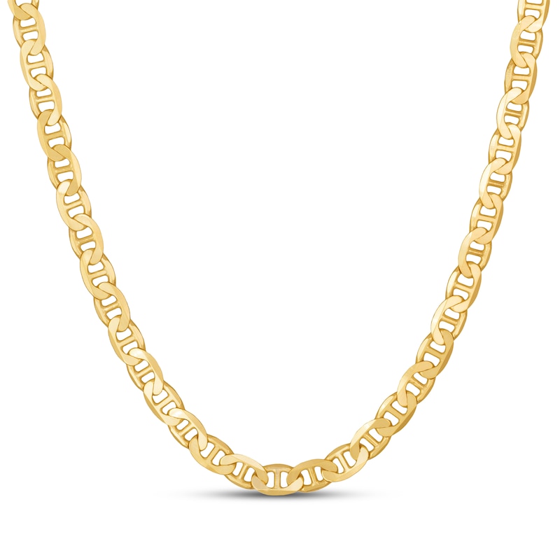 Main Image 1 of Mariner Link Chain Necklace Solid 10K Yellow Gold 22"