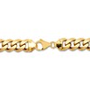 Thumbnail Image 2 of Curb Chain Bracelet Solid 14K Yellow Gold 8.75"