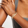 Thumbnail Image 3 of Curb Chain Bracelet Solid 14K Yellow Gold 8.75"