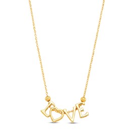 Love Necklace 10K Yellow Gold 18&quot;