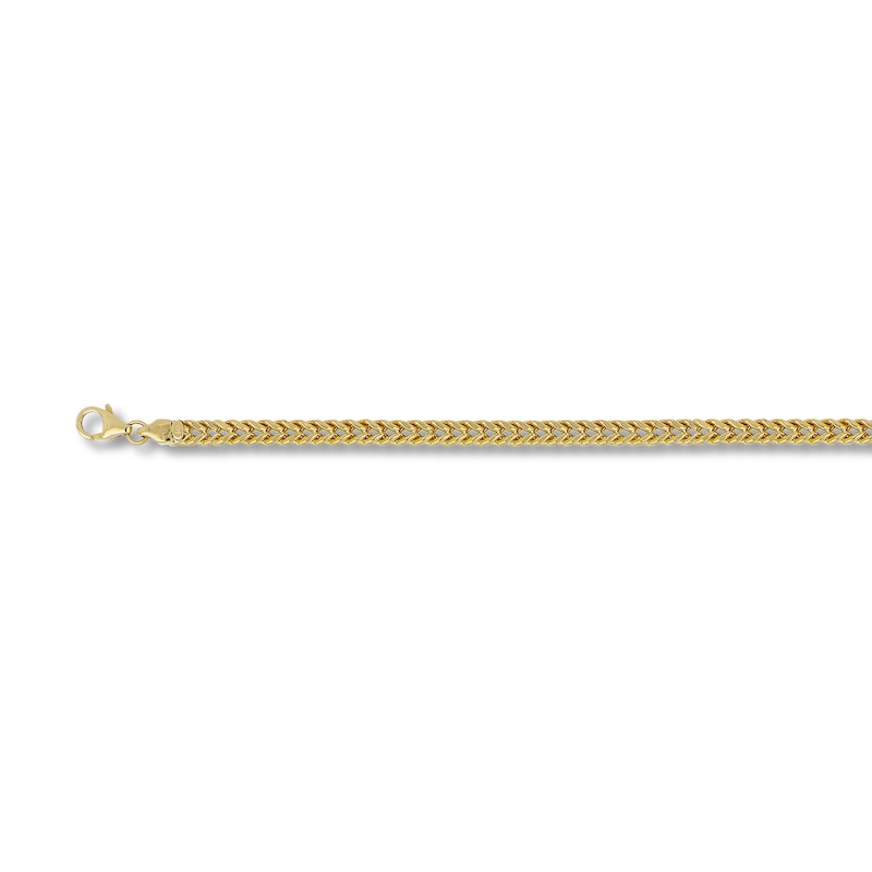 Semi-Solid Link Chain Necklace 10K Yellow Gold 24"