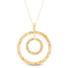 Thumbnail Image 0 of Hammered Double Circle Necklace 14K Yellow Gold 18"