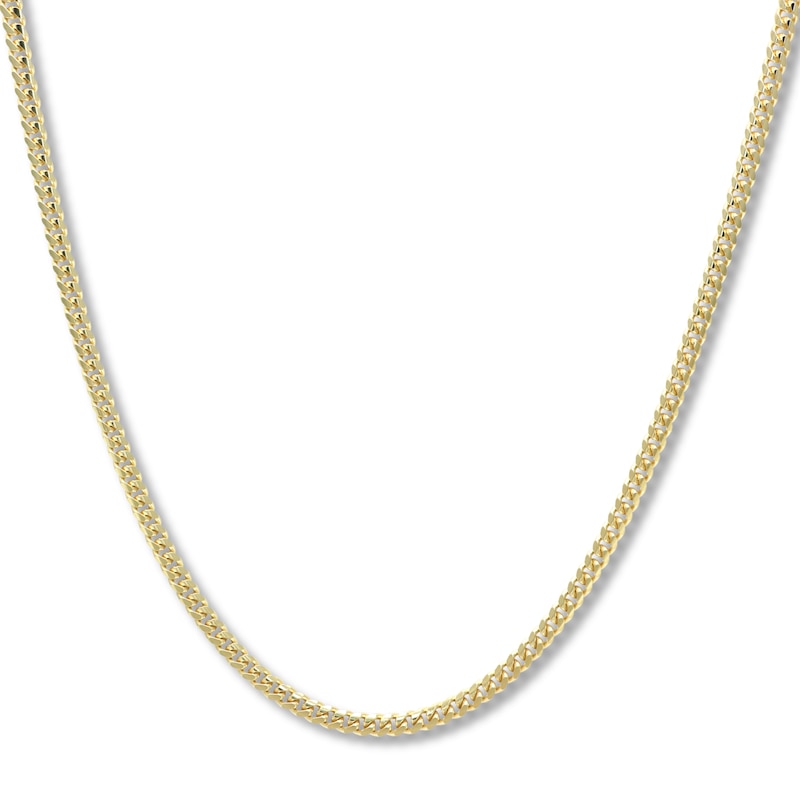 Main Image 1 of Cuban Chain Necklace Solid 14K Yellow Gold 18"