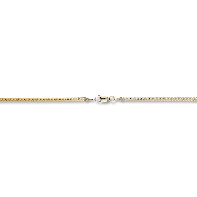 Main Image 2 of Cuban Chain Necklace Solid 14K Yellow Gold 18"