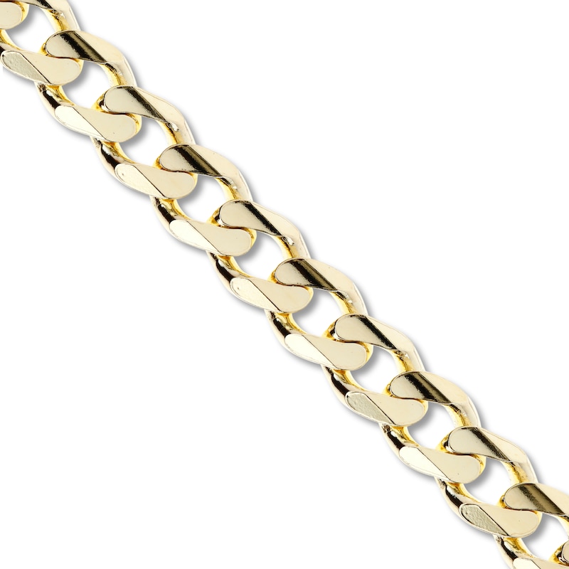 Main Image 3 of Cuban Chain Necklace Solid 14K Yellow Gold 18"