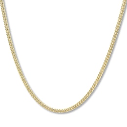 Cuban Chain Necklace Solid 14K Yellow Gold 20"