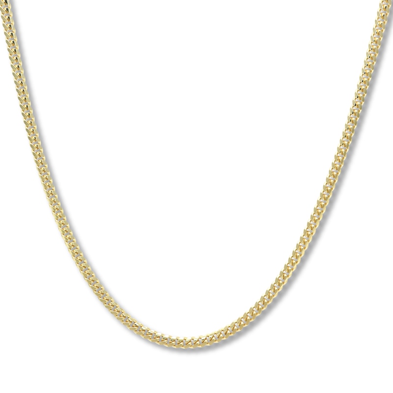 Main Image 1 of Cuban Chain Necklace Solid 14K Yellow Gold 20"