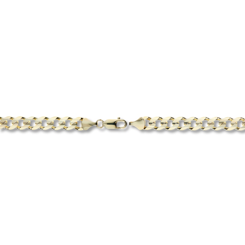 Main Image 2 of Curb Chain Necklace Solid 14K Yellow Gold 24"