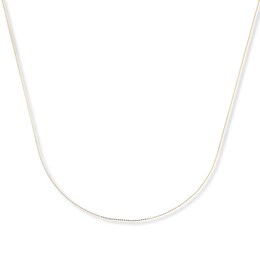 Solid Box Chain Necklace 14K Yellow Gold 20&quot;