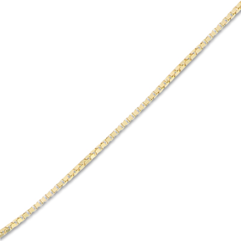 Main Image 2 of Box Chain Necklace Solid 14K Yellow Gold 18"