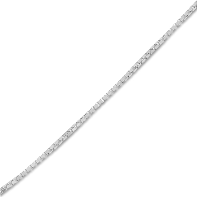 Main Image 2 of Box Chain Necklace Solid 14K White Gold 18"