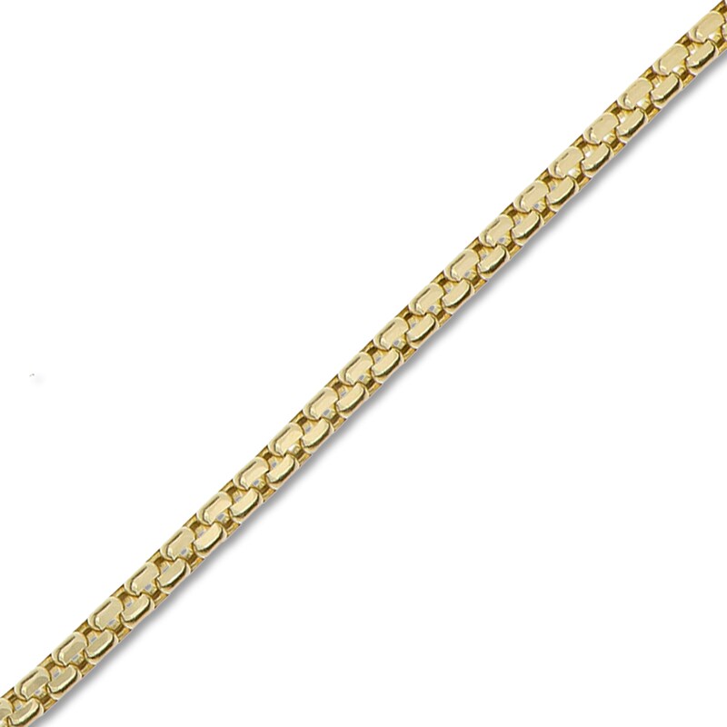 Hollow Box Chain Necklace 10K Yellow Gold 20"