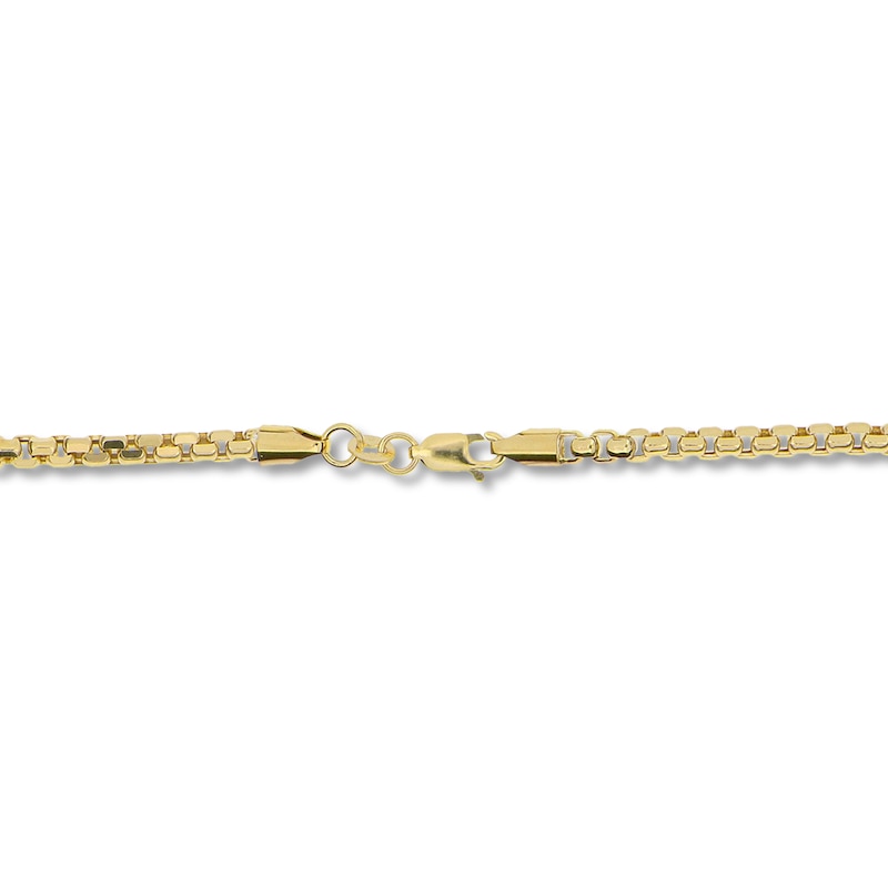 Hollow Box Chain Necklace 10K Yellow Gold 20"
