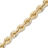 Thumbnail Image 2 of Glitter Rope Chain Necklace Semi-Solid 14K Yellow Gold 22"