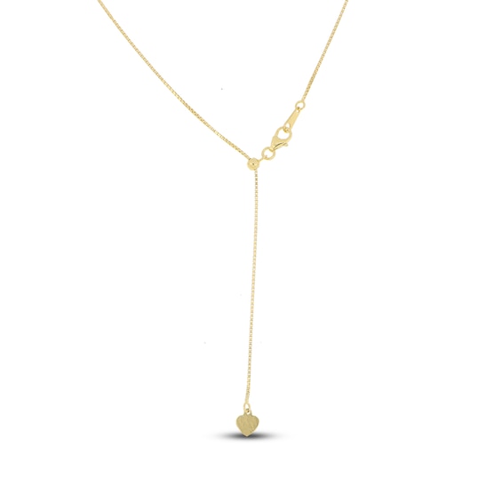 Box Chain Necklace Solid 14K Yellow Gold 22"