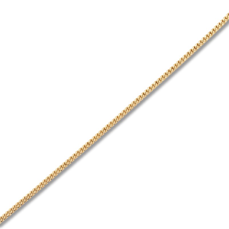 Main Image 2 of Curb Chain Necklace Hollow 10K Yellow Gold 16"