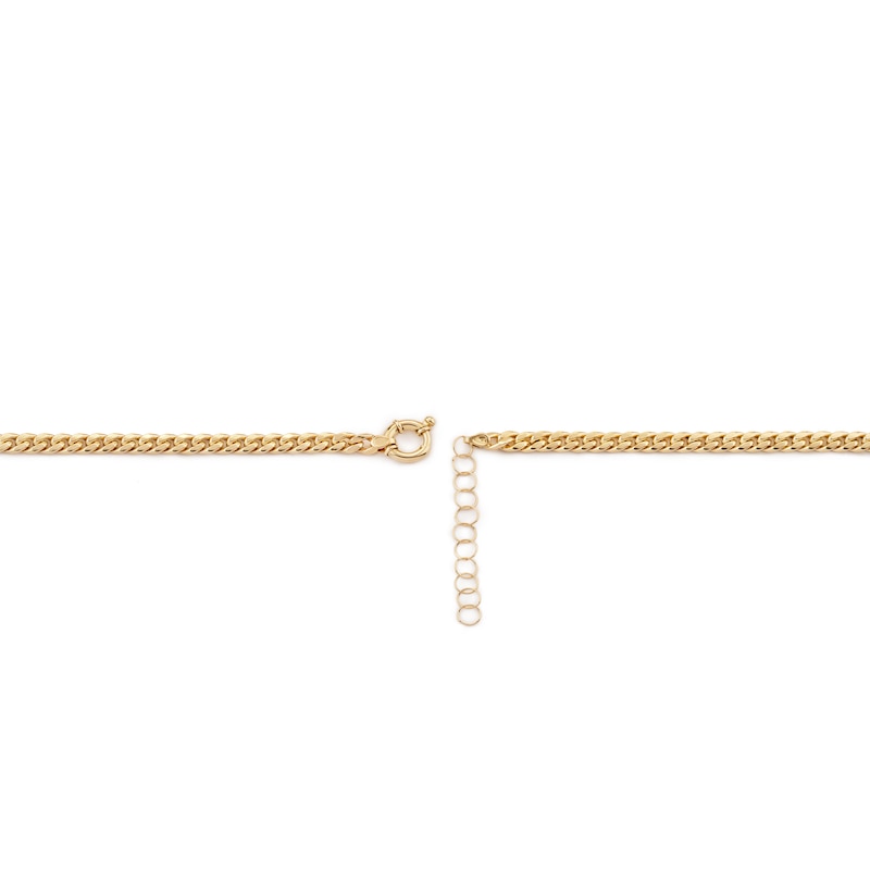 Main Image 3 of Curb Chain Necklace Hollow 10K Yellow Gold 16"