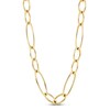 Thumbnail Image 0 of Oval Hollow Link Fashion Necklace 10K Yellow Gold 16"