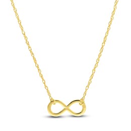 Mini Infinity Necklace 14K Yellow Gold 18&quot;