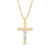 Thumbnail Image 0 of Men's Crucifix Cross Necklace 10K Yellow Gold 22"