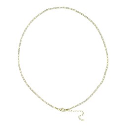 Hollow Paperclip Necklace 10K Yellow Gold 16&quot;