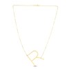 Thumbnail Image 2 of Large Sideways R Necklace 14K Yellow Gold 18"