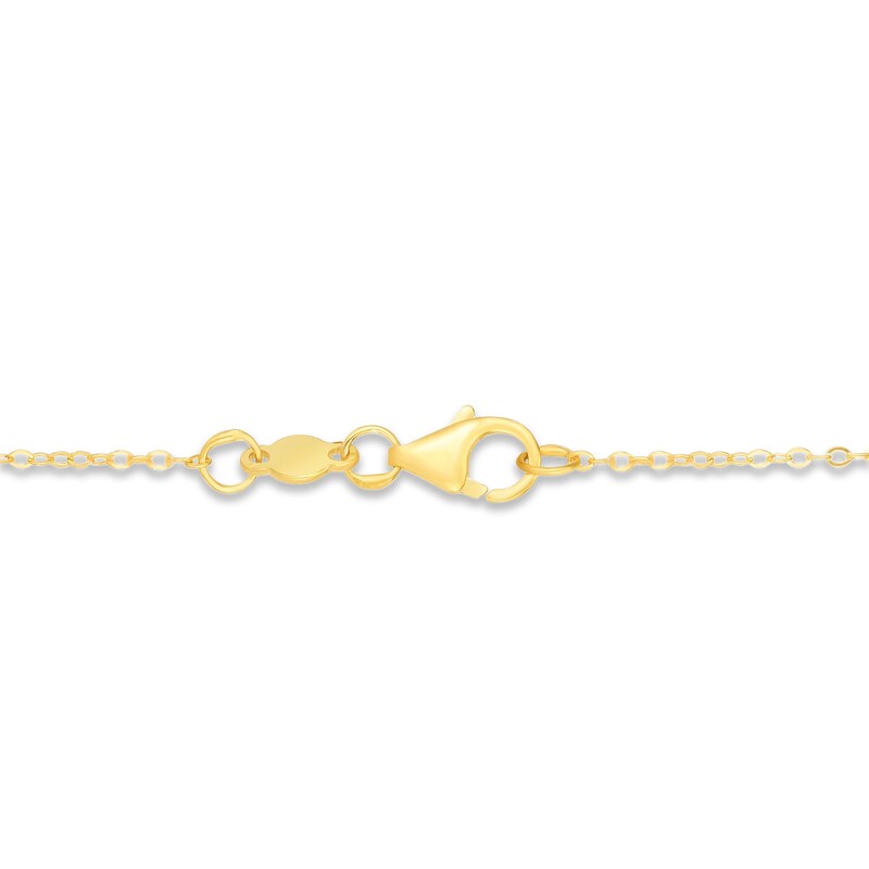 Main Image 3 of Large Sideways R Necklace 14K Yellow Gold 18"